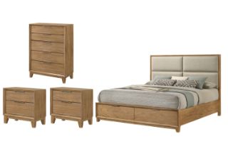 Picture of BRYDEN Solid Wood Bedroom Combo Set - 4PC King