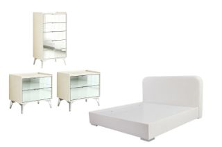 Picture of MIRORA Mirrored Bedroom Combo Set - 4PC King