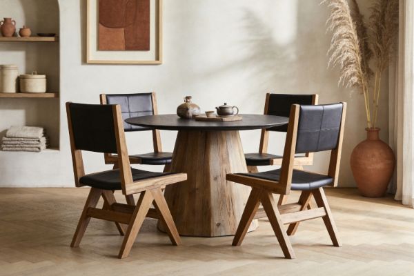 Picture of BETA D120 5PC Reclaimed Pine Wood Dining Set