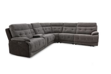 Picture of SOMNIX Zero Gravity Dual Motor Power Reclining Sectional Sofa with Storage Console & Cup Holders & USB Type-C Ports