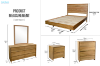 Picture of BRITTON Australian Marri Hardwood Bedroom Combo Set - 6PC Queen