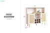 Picture of NORLEN 2-Door Bar Cabinet/Buffet with LED Lighting