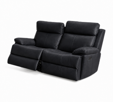Picture of HAILEBURY V2 2 Seater Recliner Sofa (Black)