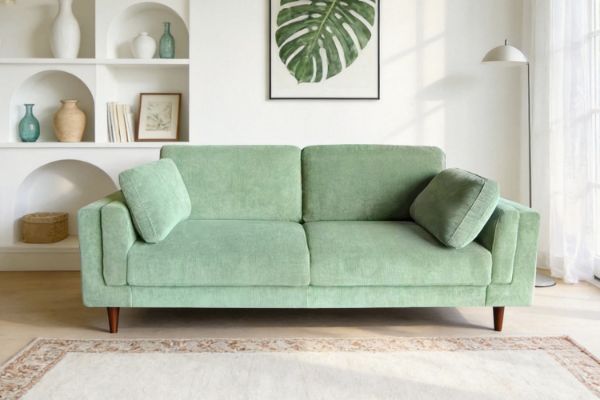Picture of VALAND Corduroy 3-Seater Sofa (Light Green)
