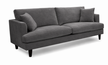 Picture of NORWELL 2.5 Seater Sofa with 2 Cushions (CHARCOAL)