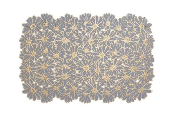 Picture of 371-028 Chrysanthemum Placemat in Blue & Gold