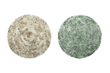Picture of 371-036/038 PET Mixed Woven Placemats in Yellow/Green