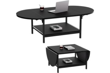 Picture of MORPH Expandable Coffee Table with Storage Shelf (Black)