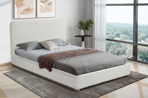 Picture of SPRINGFIELD Teddy Fabric Bed Frame in Olympic Queen Size (168x204cm)