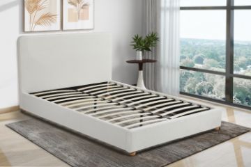 Picture of SPRINGFIELD Teddy Fabric Bed Frame in Olympic Queen Size (168x204cm)