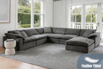 Picture of FEATHERSTONE Feather Filled Modular Sofa Range | Oil, Water & Dust Resistant Fabric