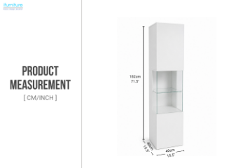 Picture of CURIO 2 Door Display Cabinet with LED Lighting