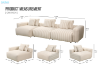 Picture of ROMINA Feather-Filled Modular Sectional Sofa Range - 2PC Combo Set (RAF Armchairx1 + Left Facing Chaisex1)
