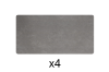 Picture of [Set of 4] LAVANT Rectangular Sintered Stone Table Top (Grey) - 120x70