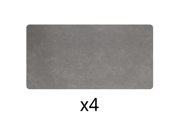 Picture of [Set of 4] LAVANT Rectangular Sintered Stone Table Top (Grey) - 120x70