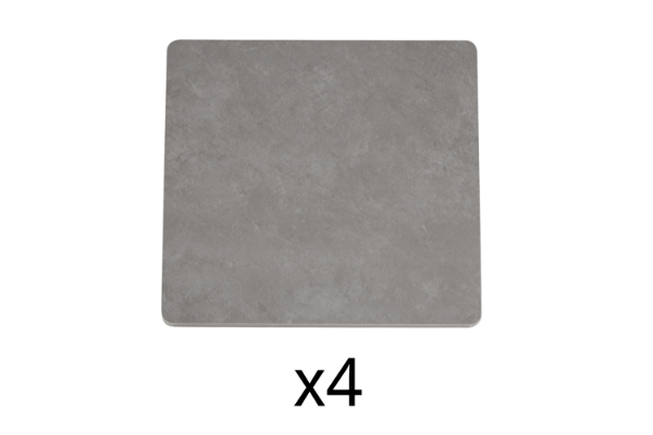 Picture of [Set of 4] - LAVANT Square Sintered Stone Table Top (Grey) - 60x60
