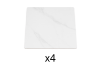 Picture of [Set of 4] - LAVANT Square Sintered Stone Table Top (White) - 60x60