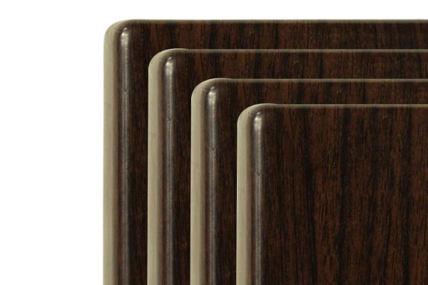 Picture of [Commercial supply only] VIKIA Square Molding Press Table Top * Walnut (60x60) - Set of 4
