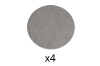 Picture of [Set of 4] - LAVANT Round Sintered Stone Table Top (Grey) - D60