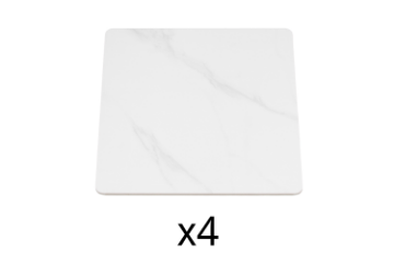 Picture of [Commercial Supply Only] LAVANT Square Sintered Stone Table Top (White) - Set of 4