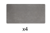 Picture of [Commercial Supply Only] LAVANT Rectangular Sintered Stone Table Top (Grey) -  Set of 4