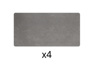 Picture of [Set of 4] LAVANT Rectangular Sintered Stone Table Top (Grey ) - 130x80