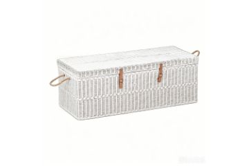 Picture of BOCA Solid Gamelina Wood & Rattan Storage/Blanket Box (125x50x45cm)