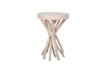 Picture of NIKO D35 Solid Mungur & Teak Wood Round Side Table