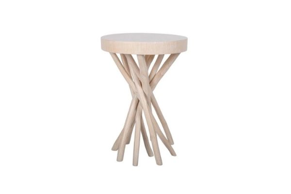 Picture of NIKO D35 Solid Mungur & Teak Wood Round Side Table
