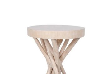 Picture of NIKO D35 Solid Mungur & Teak Wood Round Side Table