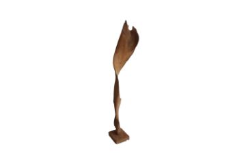 Picture of 650-047 Abstract Solid Teak Wood Sculpture (16x100cm)