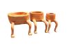 Picture of 650-051 Solid Teak Wood Decorative Trays - Set of 3