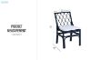 Picture of BRIGHTON Teak Wood & Rattan Dining Chair (Navy Blue) - Each