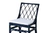 Picture of BRIGHTON Teak Wood & Rattan Dining Chair (Navy Blue) - 2 Chairs in 1 Carton