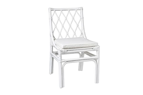 Picture of BRIGHTON Teak Wood & Rattan Dining Chair (Off White)