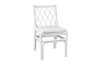 Picture of BRIGHTON Teak Wood & Rattan Dining Chair (Off White) - Each