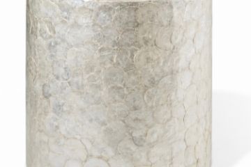 Picture of JULIETTE D39 Solid Wood Cylinder Side Table with Capiz Shell 