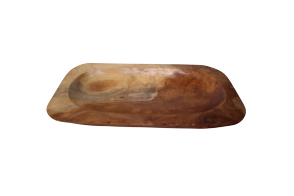 Picture of 650-039 Solid Teak Wood Oval Sushi Plate Decor (40cmx20cm)