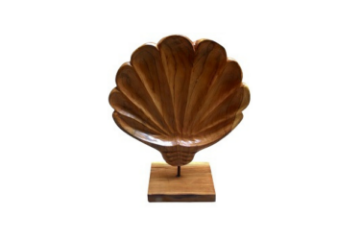 Picture of 650-041 Shell Solid Teak Wood Decorative Sculpture (40cmx50cm)