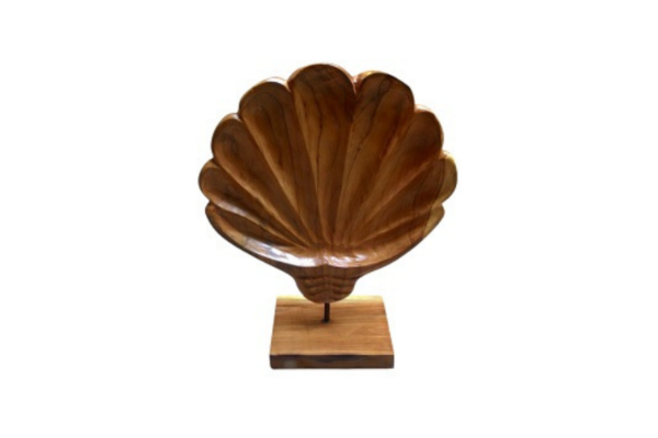 Picture of 650-041 Shell Solid Teak Wood Decorative Sculpture (40cmx50cm)