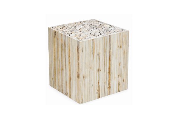 Picture of GRAYSON Square Teak Wood Side Table/Stool