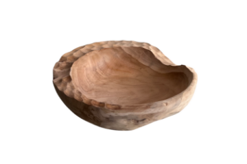 Picture of 650-030 Solid Teak Wood Bowl (30cmx30cm)