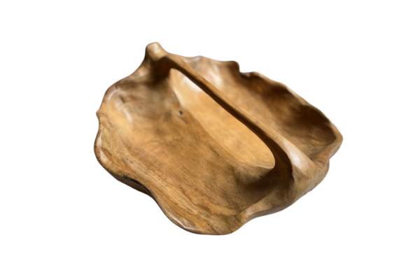Picture of 650-032 Solid Teak Wood Bowl with Handle (30cmx28cm)