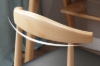 Picture of HORN Solid Wood Frame Dining Chair with Black Cushion (Natural Color)