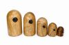 Picture of 650-049 Solid Teak Wood Bird Family Decorative Sculptures - Set of 5