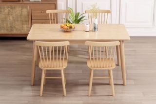 Picture of WINDSOR 5PC Solid Wood Dining Set - 130 Table with 4 Chairs