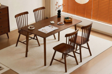 Picture of WINDSOR 130/150 5PC Solid Wood Dining Set (Walnut)