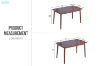 Picture of WINDSOR Solid Wood Dining Table (Walnut) - 150