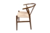 Picture of 49x57x75 WISHBONE Solid Beech Wood Y Replica Chair (Walnut Frame-Beige Seat) - 2 Chairs in 1 Carton