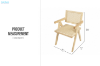 Picture of CHANDIGARH Solid Wood Replica Armchair (Natural)